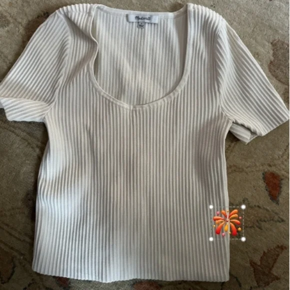Madewell Ribbed Cream Tank Top - Picture 2 of 4